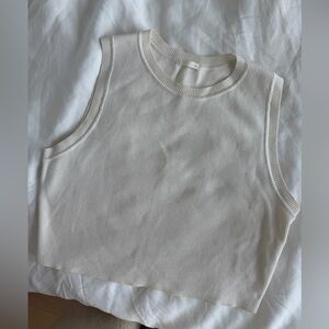 Sleeveless Ribbed Knit Top